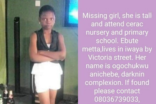 Image result for Missing 11-Year-Old Girl Found Disoriented In Lagos