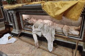 body of st Agatha desecrated
