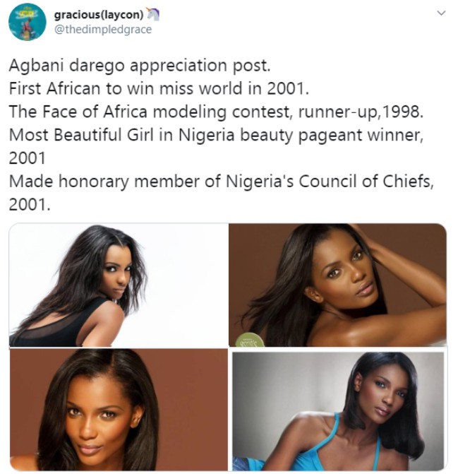 Nigerians drag Google over Agbani Darego