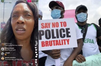 Tiwa Savage at EndSARS protest