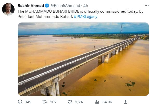 Second Niger Bridge named after Buhari tweet