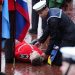 Flagbearer collapses at King Charles' coronation